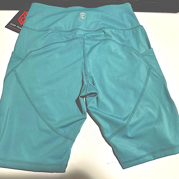 Mint Green Women's High-Waisted Shorts - Picture 2 of 10